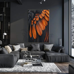 Bird Feather Close-Up: Hyper-Realistic Artistic Animal Poster PosterGoat