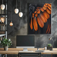 Bird Feather Close-Up: Hyper-Realistic Artistic Animal Poster PosterGoat
