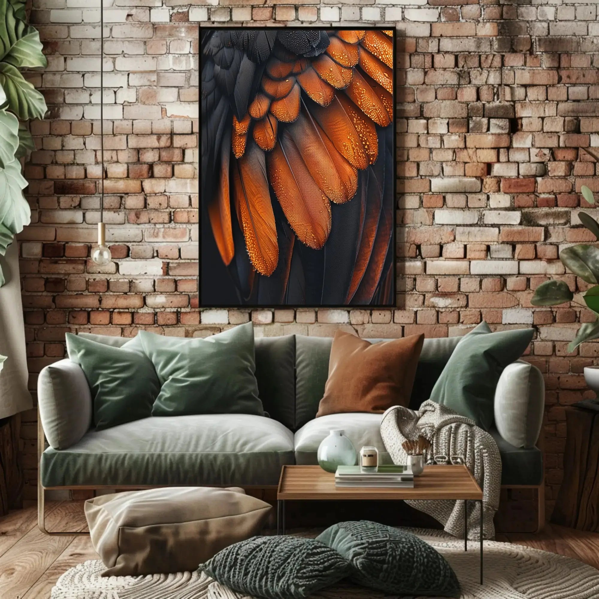 Bird Feather Close-Up: Hyper-Realistic Artistic Animal Poster PosterGoat