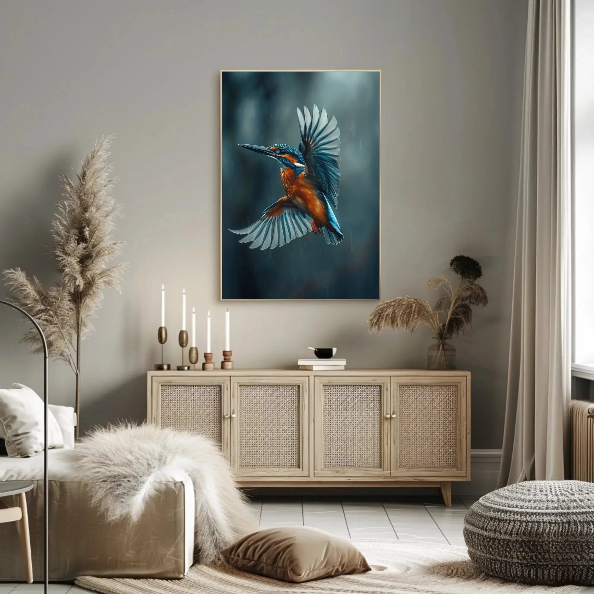 Bird in Flight Realistic Artistry: Animal Poster PosterGoat