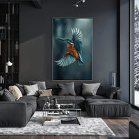 Bird in Flight Realistic Artistry: Animal Poster PosterGoat