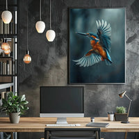 Bird in Flight Realistic Artistry: Animal Poster PosterGoat