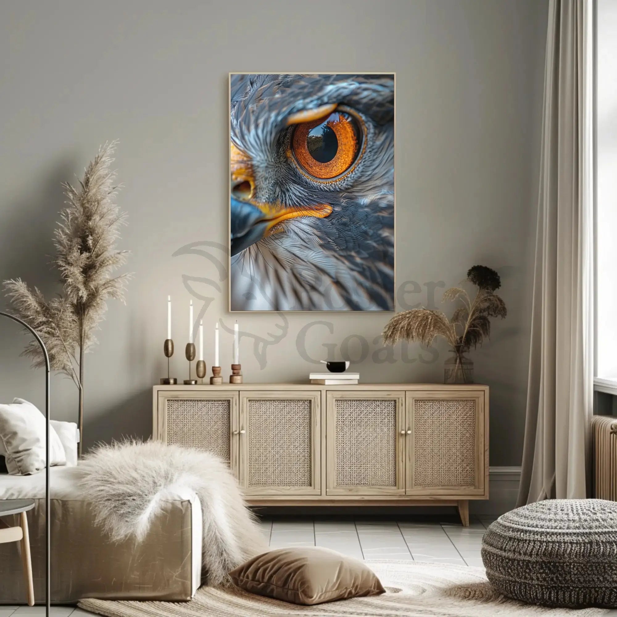 Bird of Prey Hyper-Realistic Art in Animal Poster PosterGoat
