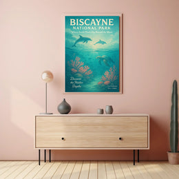 Biscayne National Park Wall Art Discover Depths PosterGoat