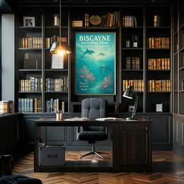 Biscayne National Park Wall Art Discover Depths PosterGoat