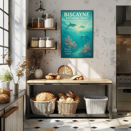 Biscayne National Park Wall Art Discover Depths PosterGoat