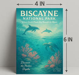 Biscayne National Park Wall Art Discover Depths PosterGoat
