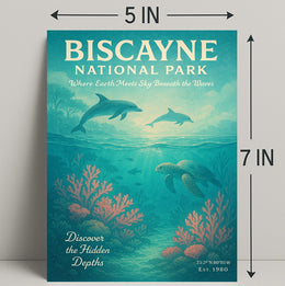 Biscayne National Park Wall Art Discover Depths PosterGoat