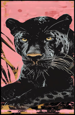 Black Panther Modern Pop-Art Animal Poster PosterGoat