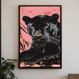 Black Panther Modern Pop-Art Animal Poster PosterGoat