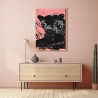 Black Panther Modern Pop-Art Animal Poster PosterGoat