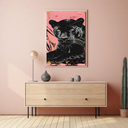 Black Panther Modern Pop-Art Animal Poster PosterGoat