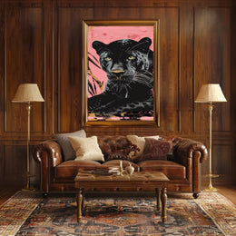 Black Panther Modern Pop-Art Animal Poster PosterGoat