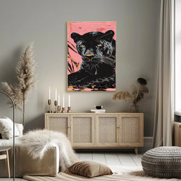 Black Panther Modern Pop-Art Animal Poster PosterGoat