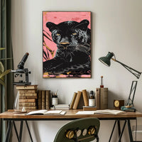 Black Panther Modern Pop-Art Animal Poster PosterGoat