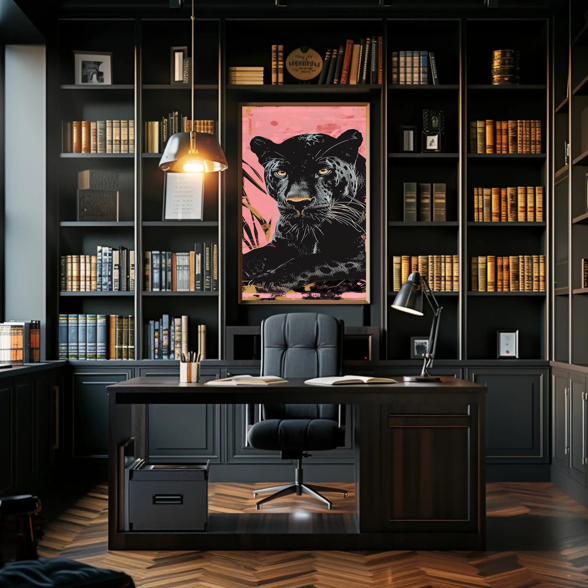 Black Panther Modern Pop-Art Animal Poster PosterGoat