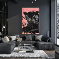 Black Panther Modern Pop-Art Animal Poster PosterGoat
