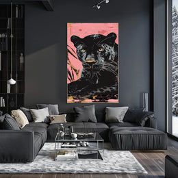 Black Panther Modern Pop-Art Animal Poster PosterGoat