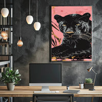 Black Panther Modern Pop-Art Animal Poster PosterGoat