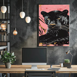 Black Panther Modern Pop-Art Animal Poster PosterGoat