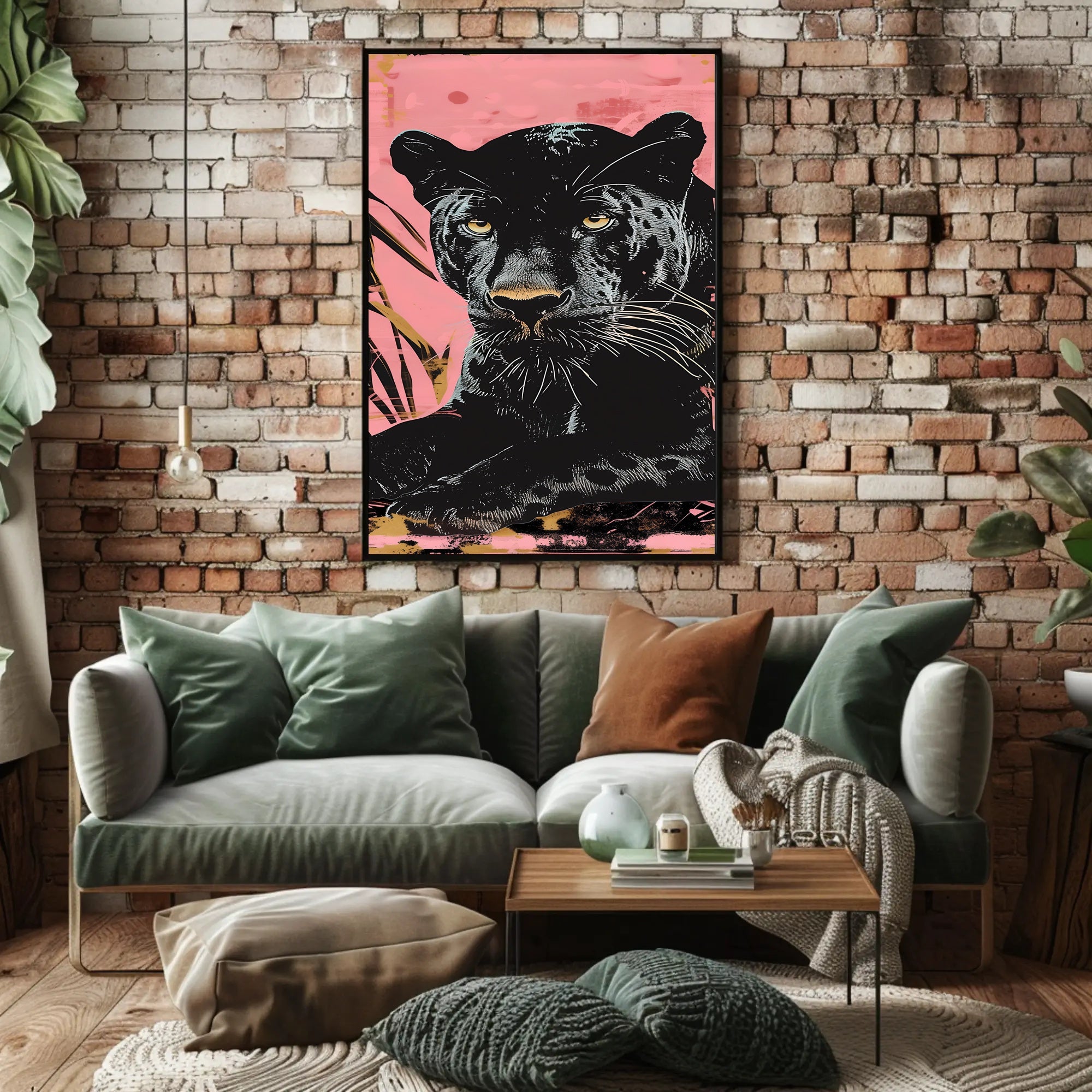 Black Panther Modern Pop-Art Animal Poster PosterGoat