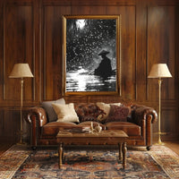 Black and White Tranquil Scene Cultural Heritage Poster PosterGoat