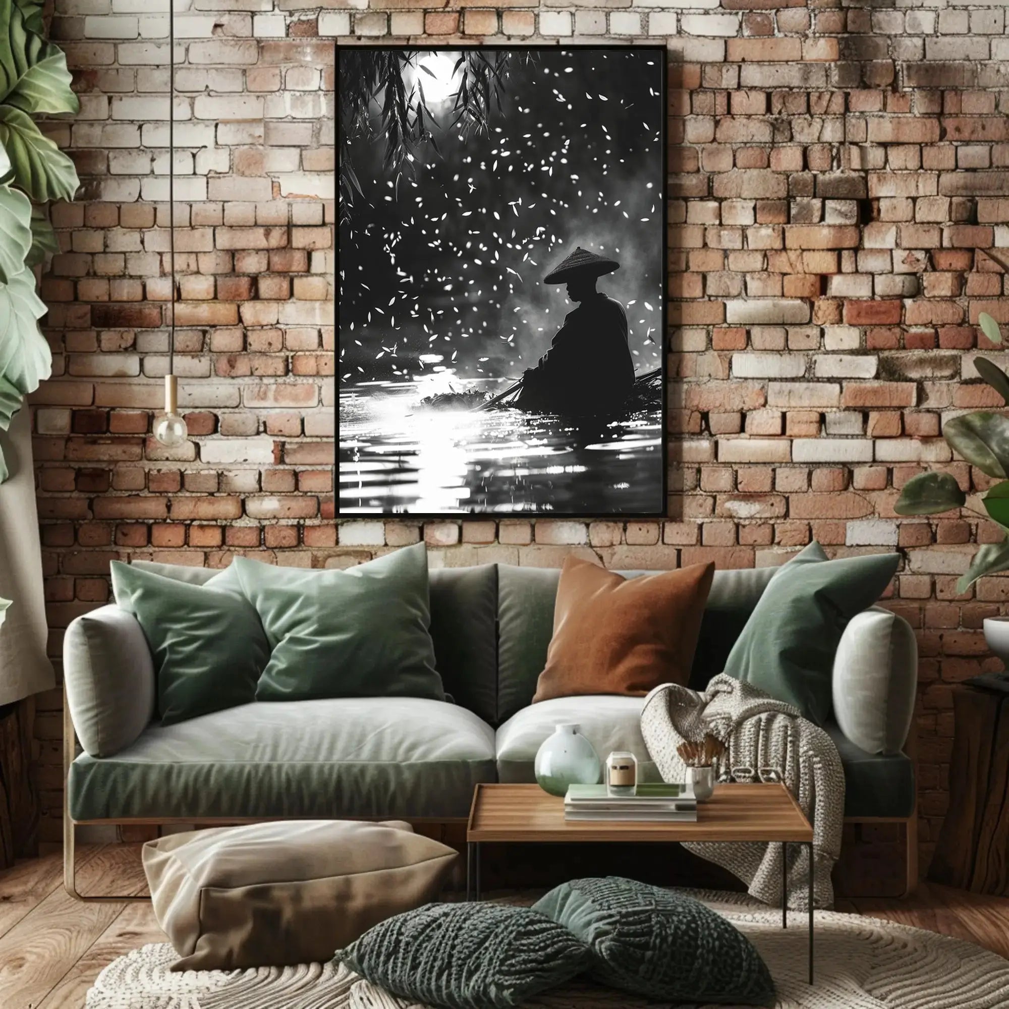 Black and White Tranquil Scene Cultural Heritage Poster PosterGoat