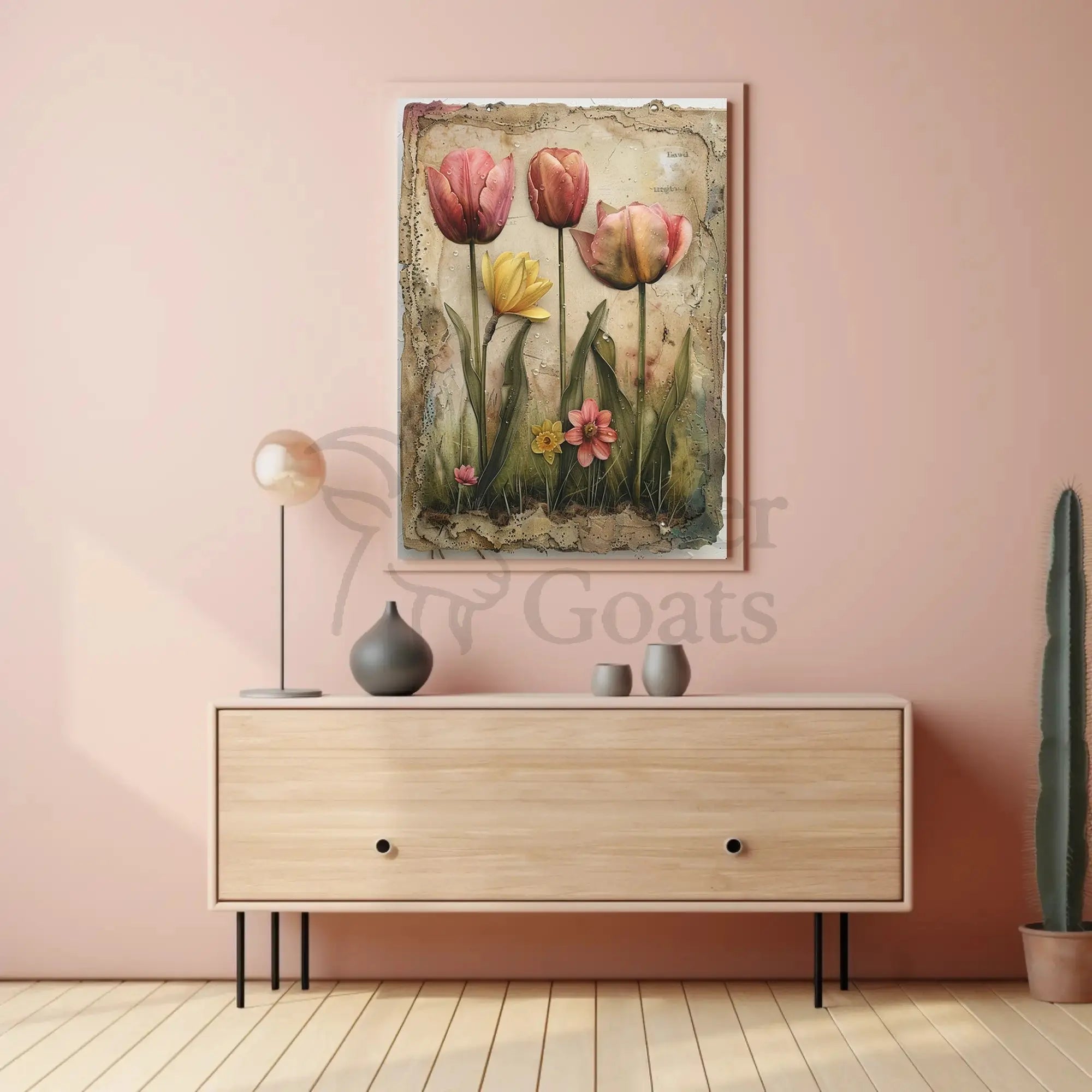 Blooming Floral Garden Painting Print Artistic Poster PosterGoat