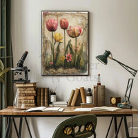 Blooming Floral Garden Painting Print Artistic Poster PosterGoat
