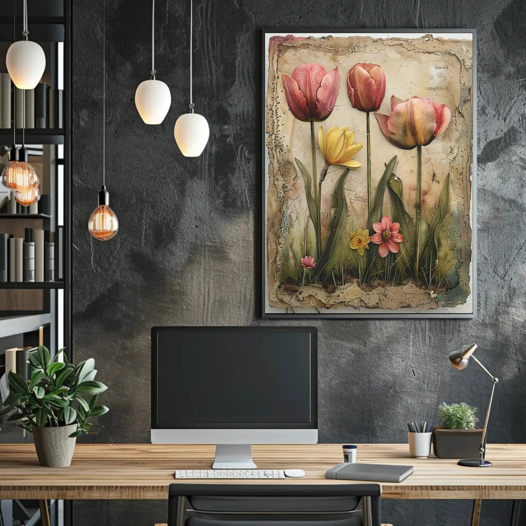 Blooming Floral Garden Painting Print Artistic Poster PosterGoat