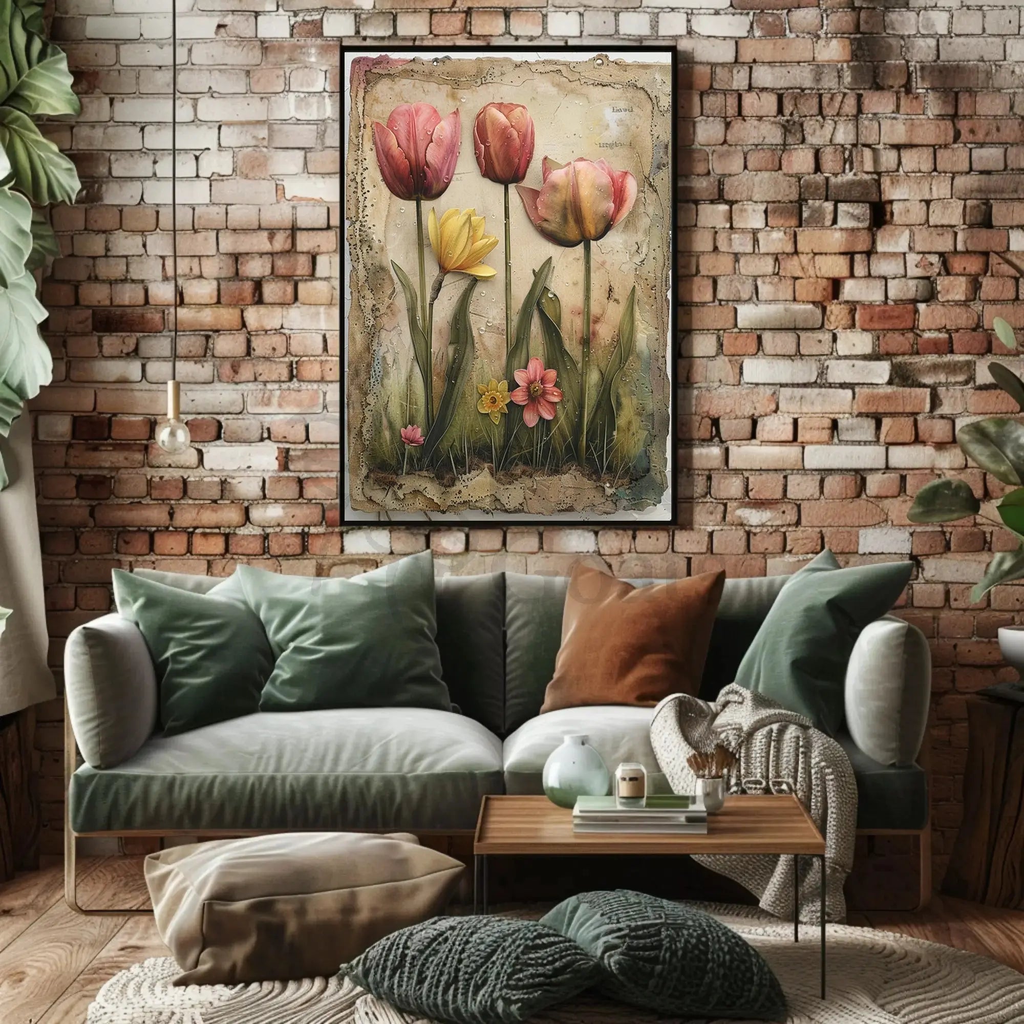 Blooming Floral Garden Painting Print Artistic Poster PosterGoat