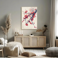 Blossoming Plum Branch East Asian Artistic Poster PosterGoat