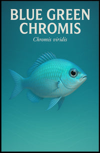 Blue Green Chromis Wall Art Print Decor PosterGoat