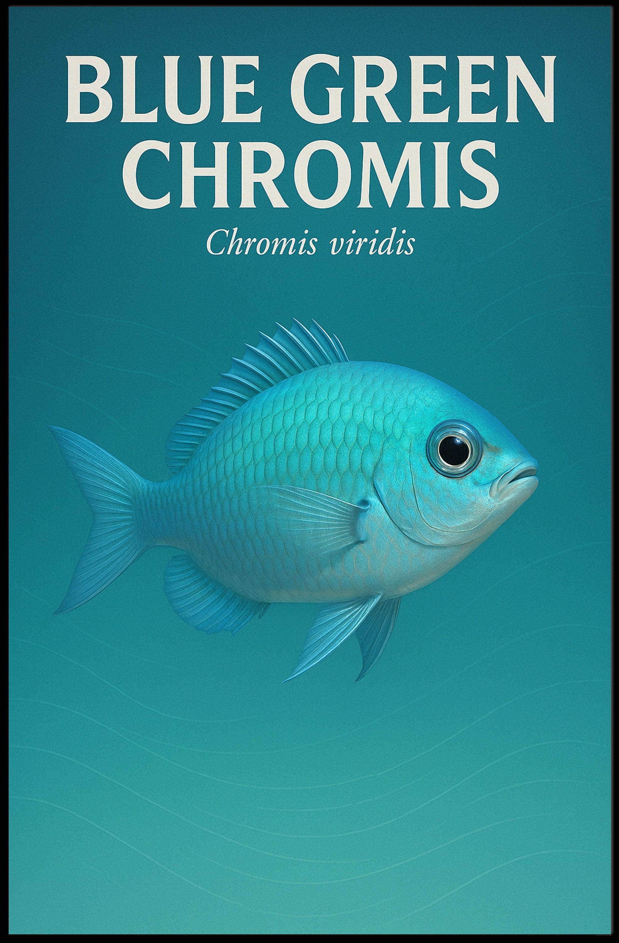 Blue Green Chromis Wall Art Print Decor PosterGoat
