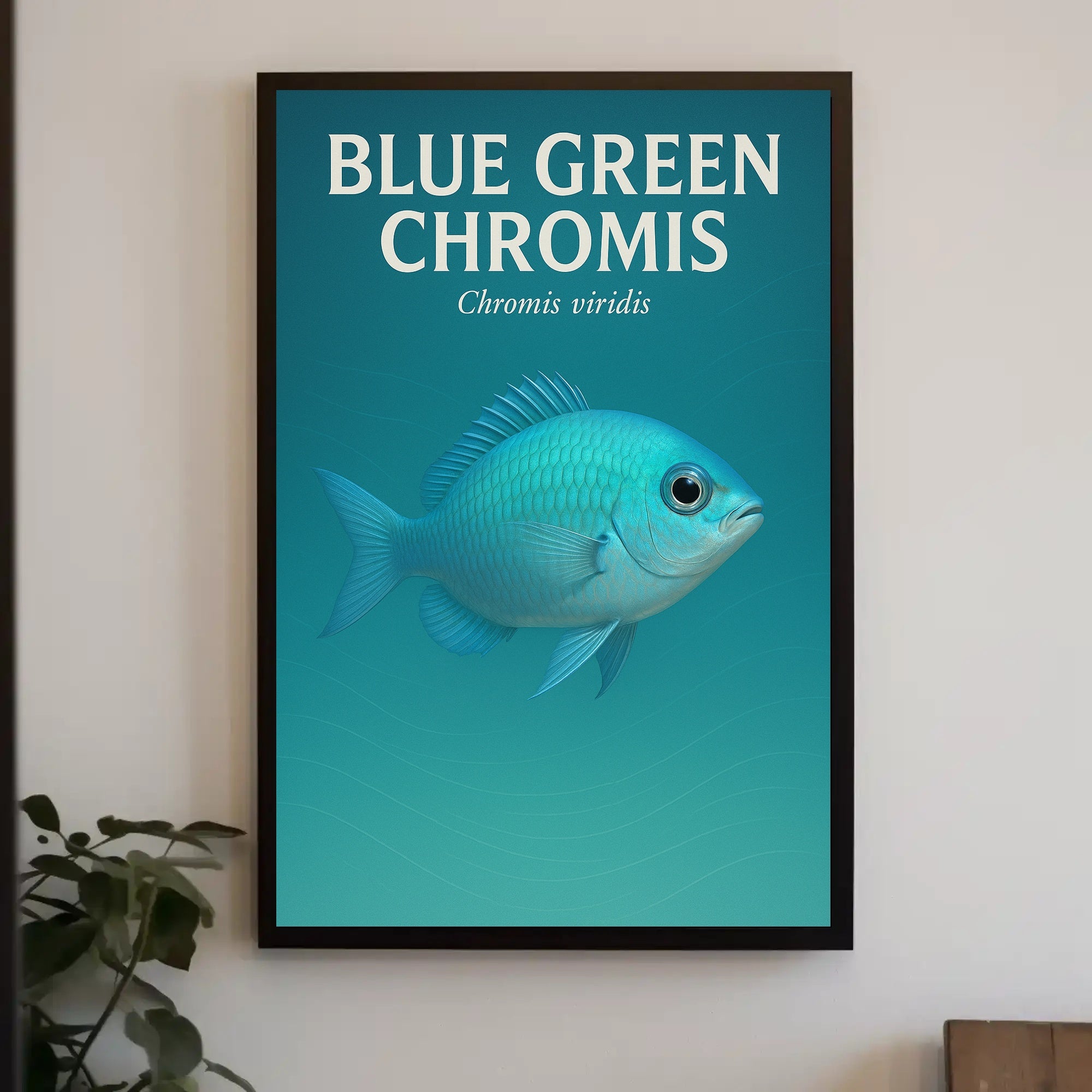 Blue Green Chromis Wall Art Print Decor PosterGoat
