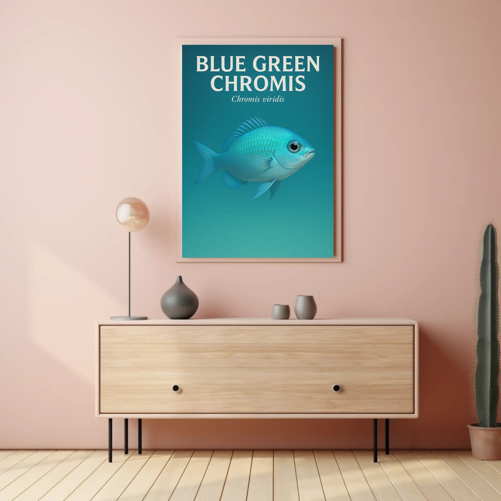 Blue Green Chromis Wall Art Print Decor PosterGoat