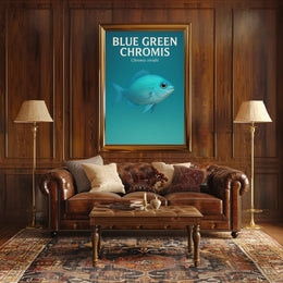 Blue Green Chromis Wall Art Print Decor PosterGoat