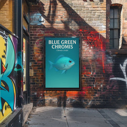 Blue Green Chromis Wall Art Print Decor PosterGoat