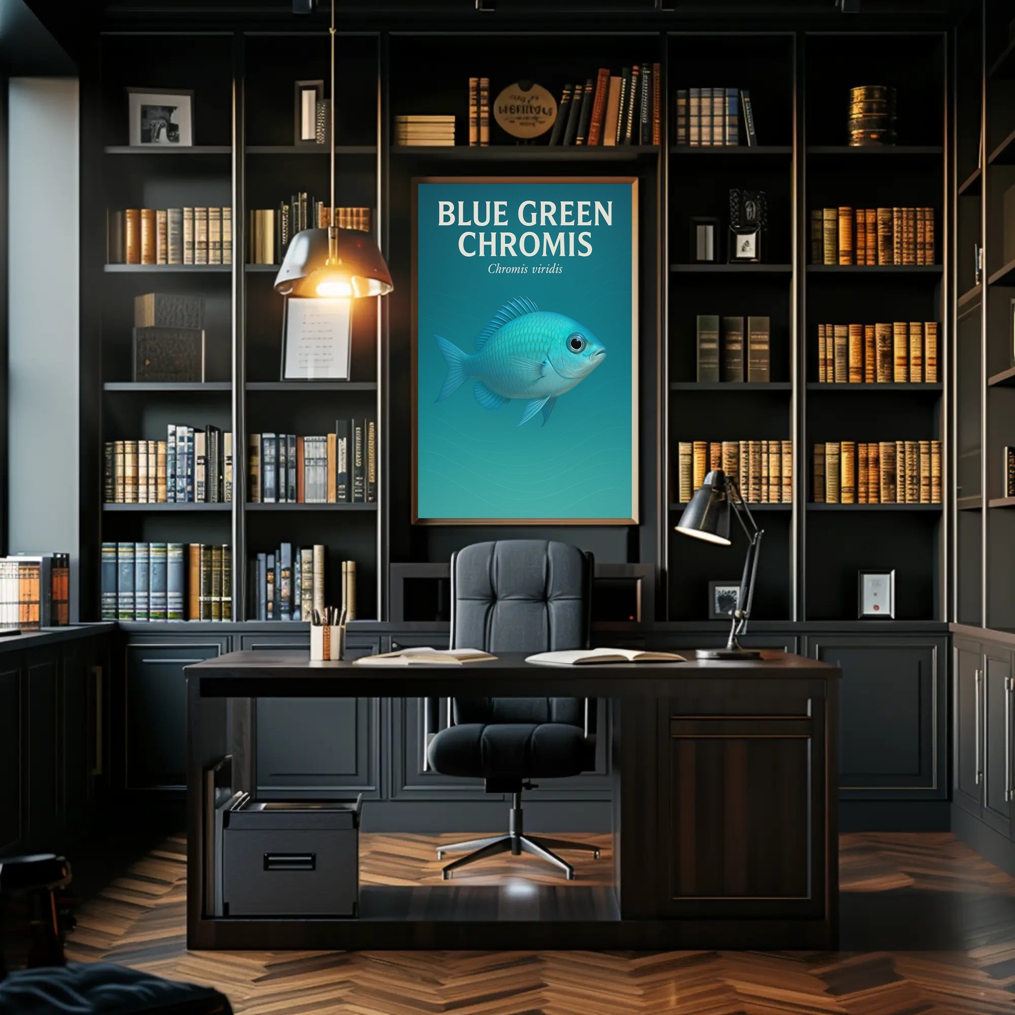 Blue Green Chromis Wall Art Print Decor PosterGoat