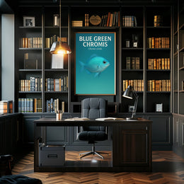 Blue Green Chromis Wall Art Print Decor PosterGoat