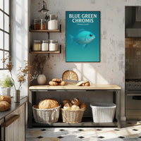 Blue Green Chromis Wall Art Print Decor PosterGoat