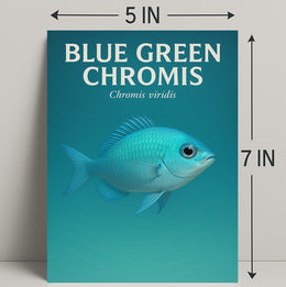 Blue Green Chromis Wall Art Print Decor PosterGoat