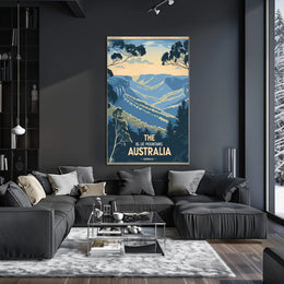 Blue Mountains Adventure Vintage Australian Travel Poster PosterGoat