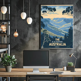 Blue Mountains Adventure Vintage Australian Travel Poster PosterGoat