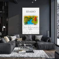 Boise Idaho Autumn Scene Travel Poster PosterGoat