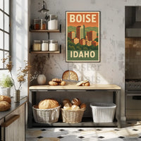 Boise Idaho Vintage Travel Poster PosterGoat