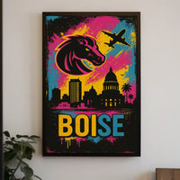 Boise Skyline Vibrant Urban Travel Poster PosterGoat