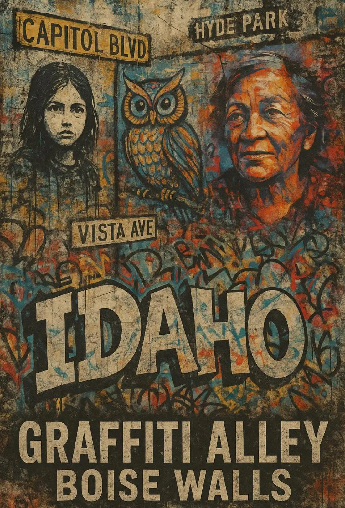 Boise Street Culture Graffiti Art Poster PosterGoat