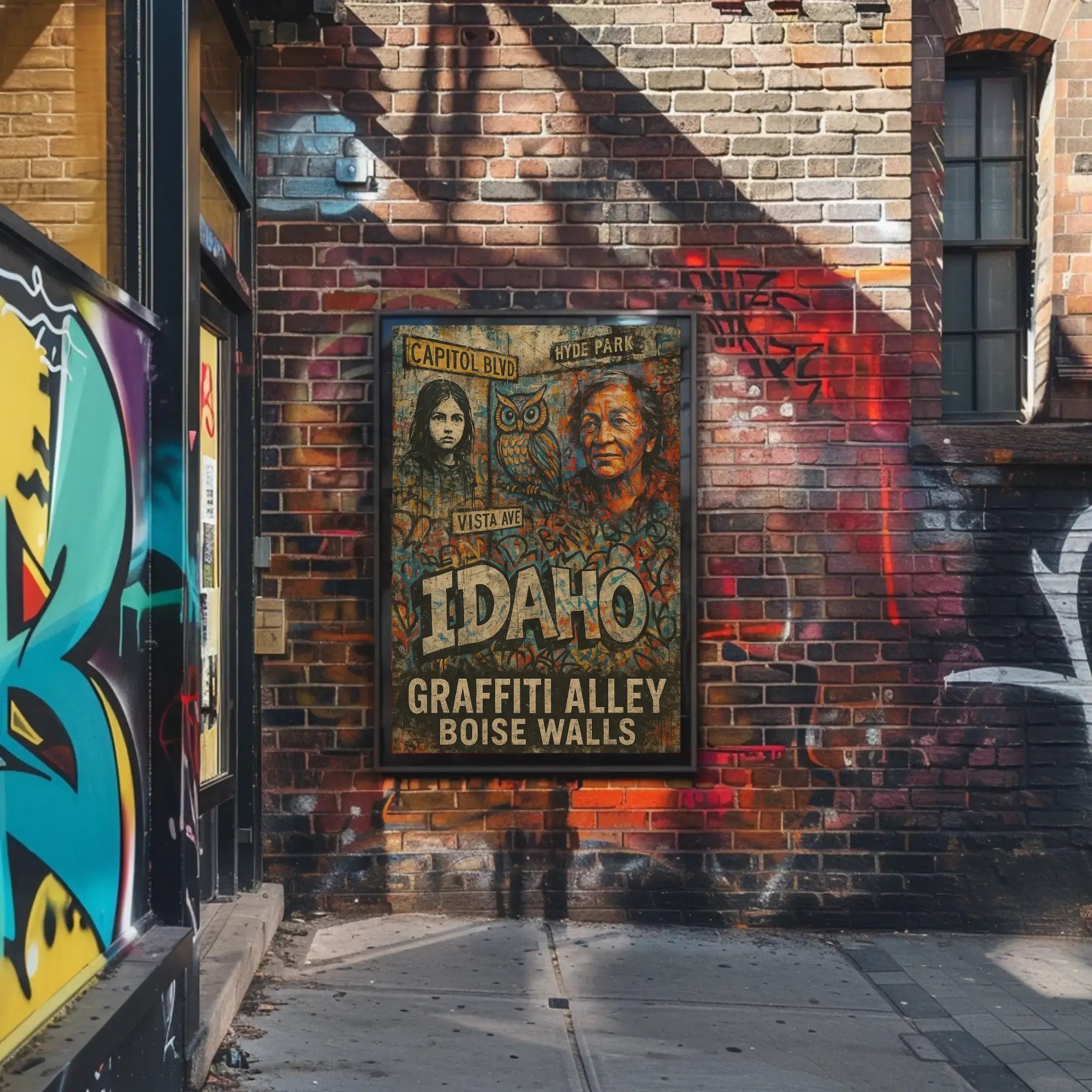 Boise Street Culture Graffiti Art Poster PosterGoat