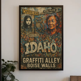 Boise Street Culture Graffiti Art Poster PosterGoat